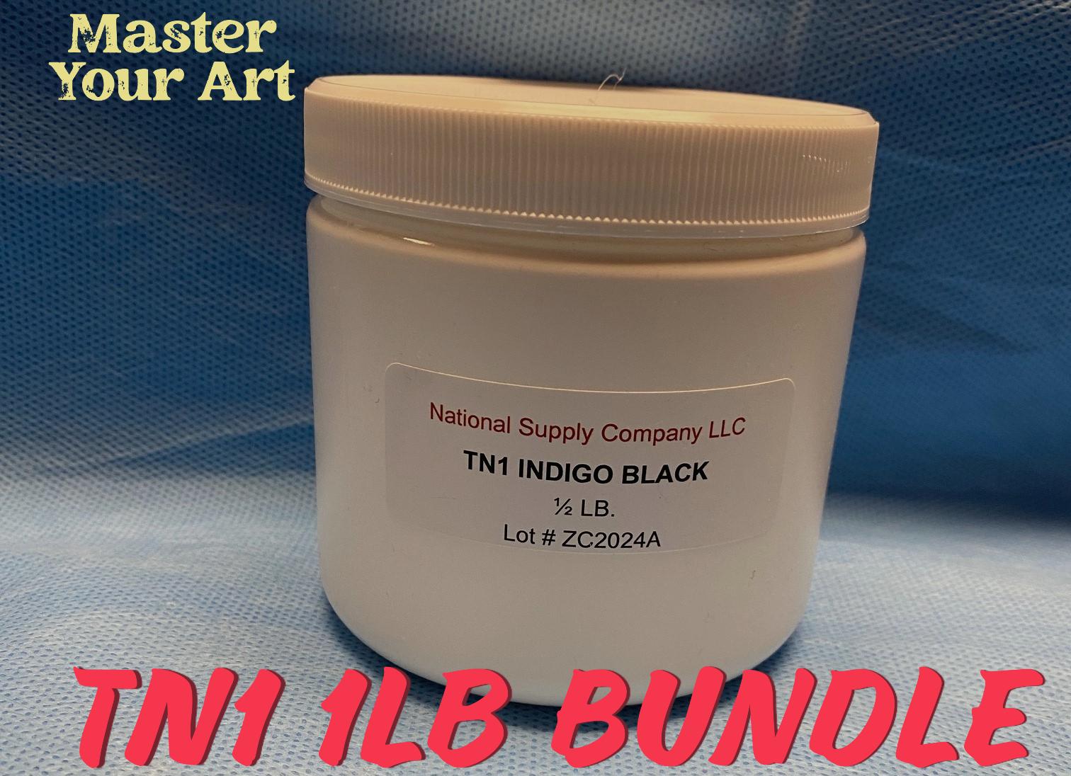 Dry Powder TN1 Ink Indigo Black Pigment 1lb Bundle National Supply